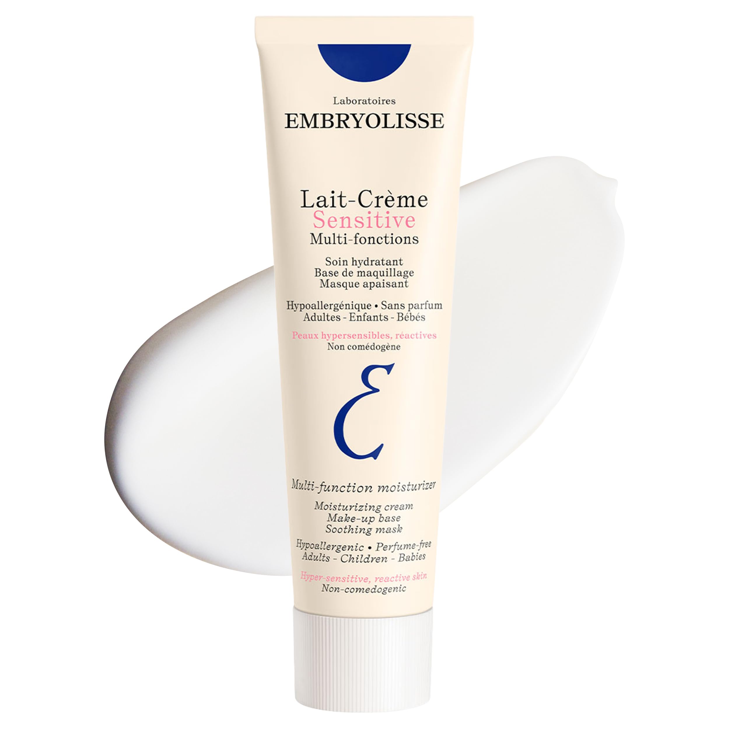Embryolisse Lait-Creme Sensitive Moisturizer – Fragrance-Free Hydration for Sensitive Skin (1.01 oz)