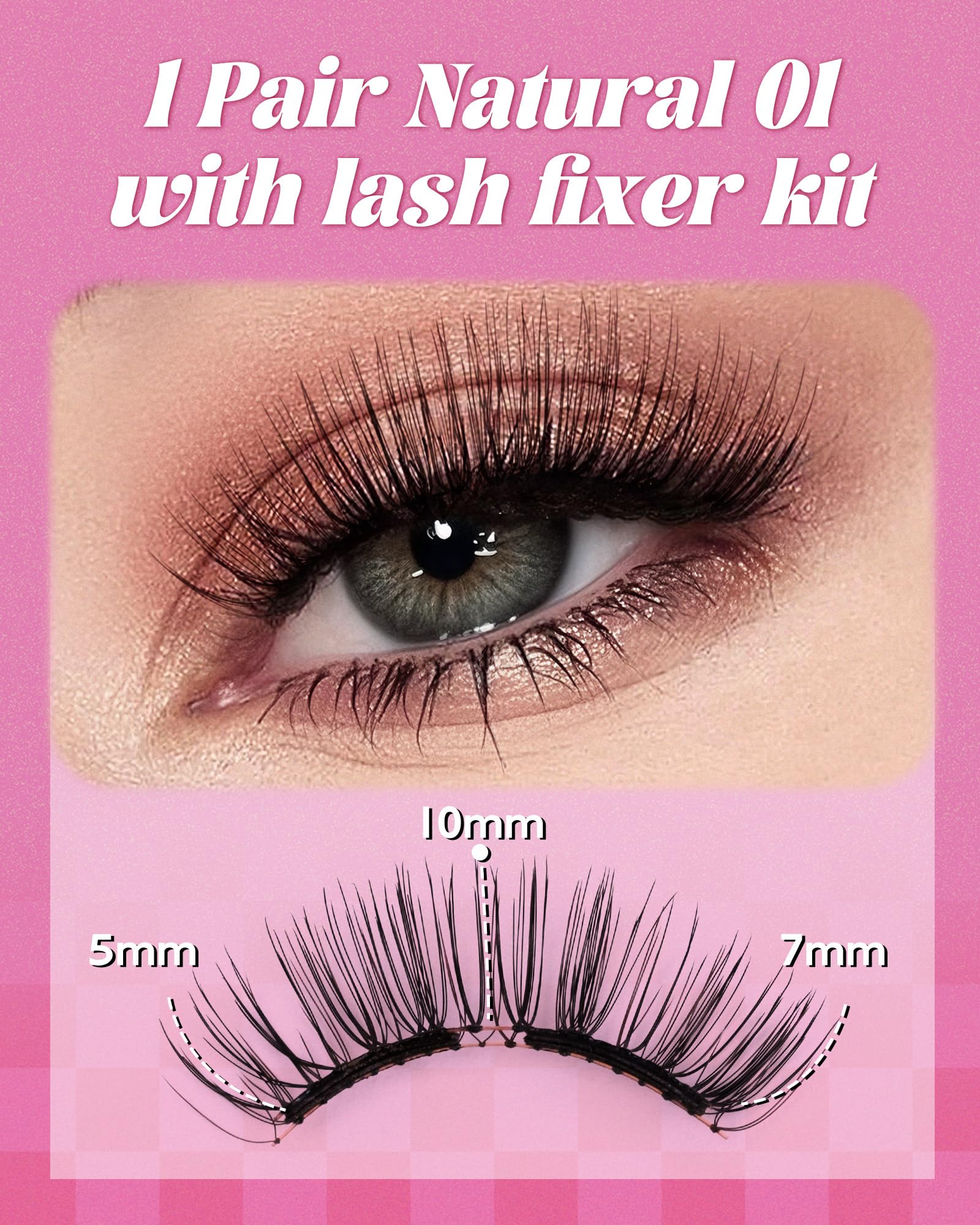 EMEDA Upgrade Soft Magnetic Eyelashes with Applicator & Lash Fixer – No Glue Needed