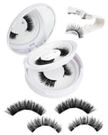 EMEDA Natural Look Magnetic Eyelashes Kit – 2 Pairs, Reusable, No Glue Needed, with Applicator & Mirror