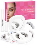 EMEDA Upgrade Soft Magnetic Eyelashes with Applicator & Lash Fixer – No Glue Needed