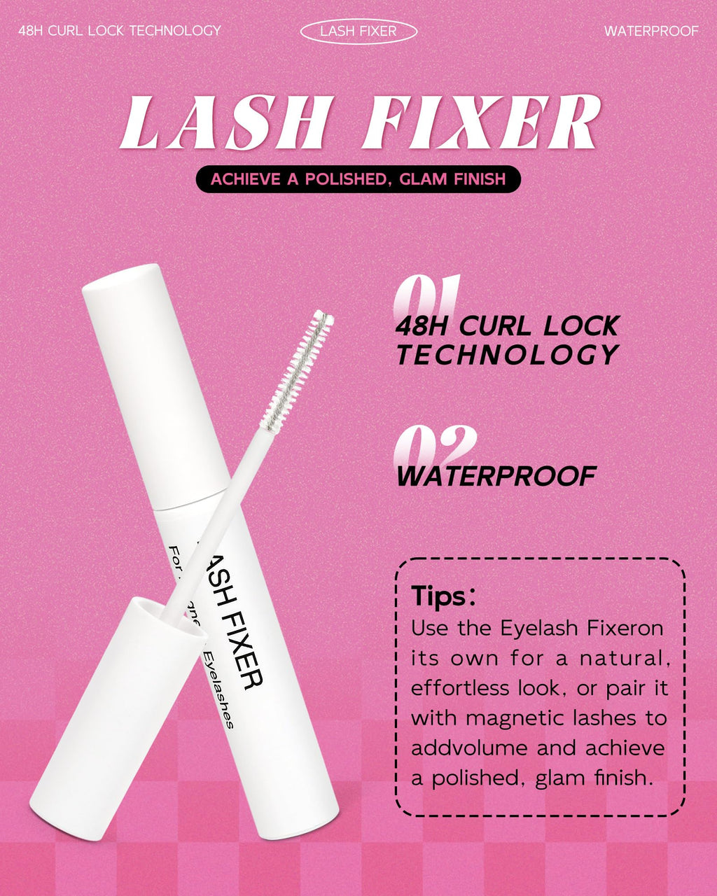 EMEDA Upgrade Soft Magnetic Eyelashes with Applicator & Lash Fixer – No Glue Needed