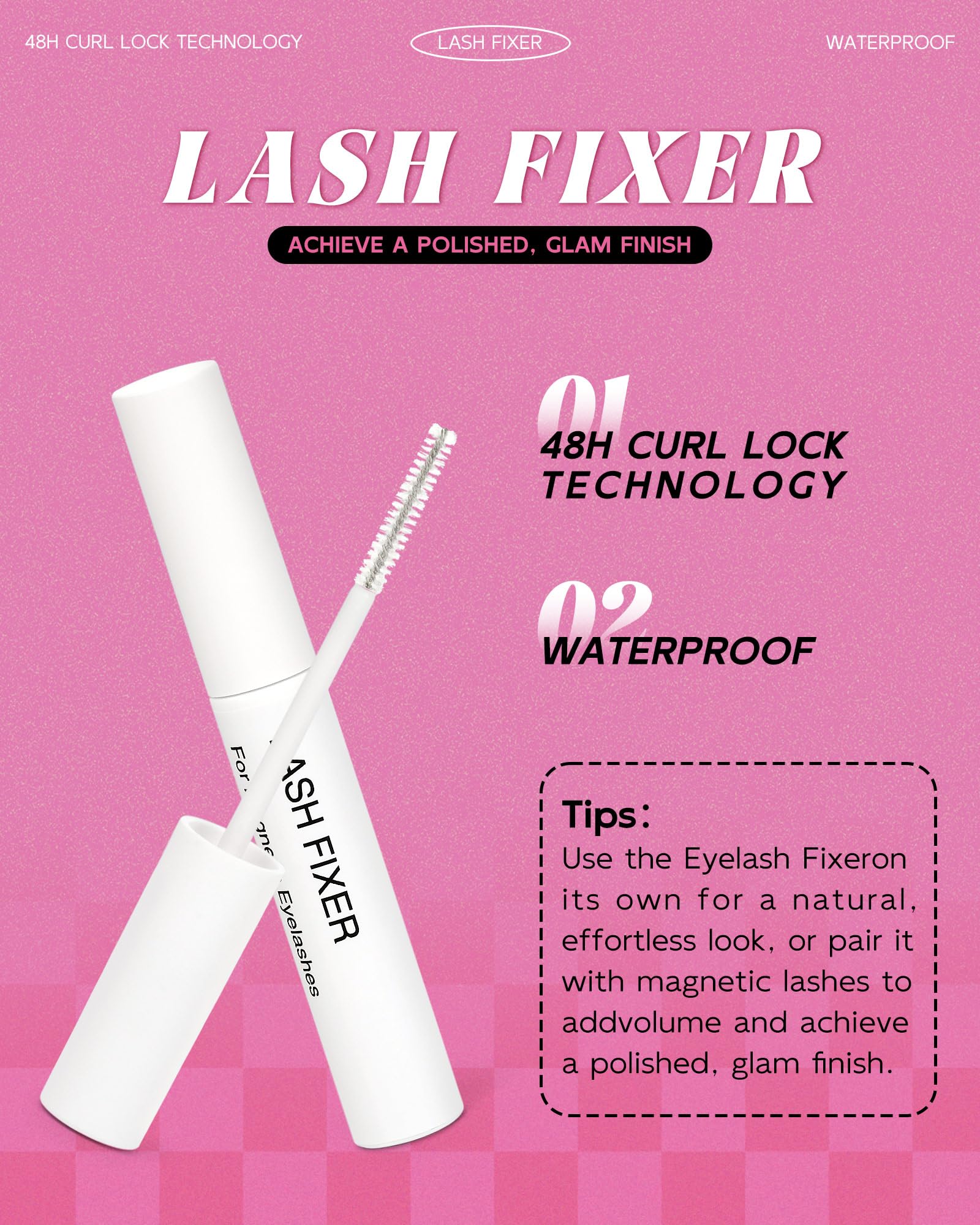 EMEDA Upgrade Soft Magnetic Eyelashes with Applicator & Lash Fixer – No Glue Needed