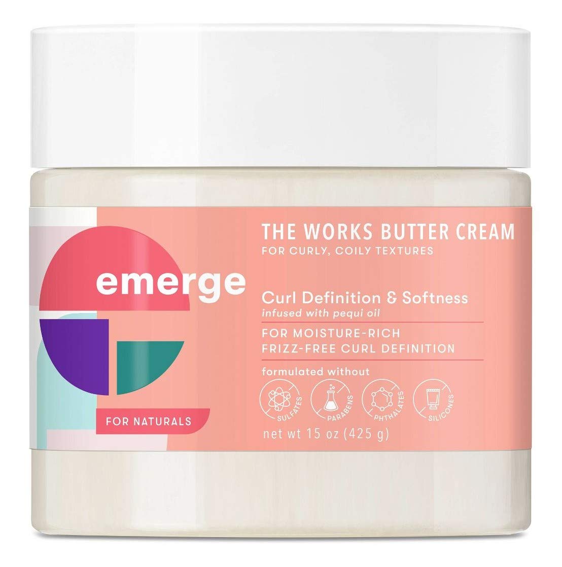 Emerge For Naturals The Works Butter Cream 15 Ounce – Moisture, Definition & Flexible Hold