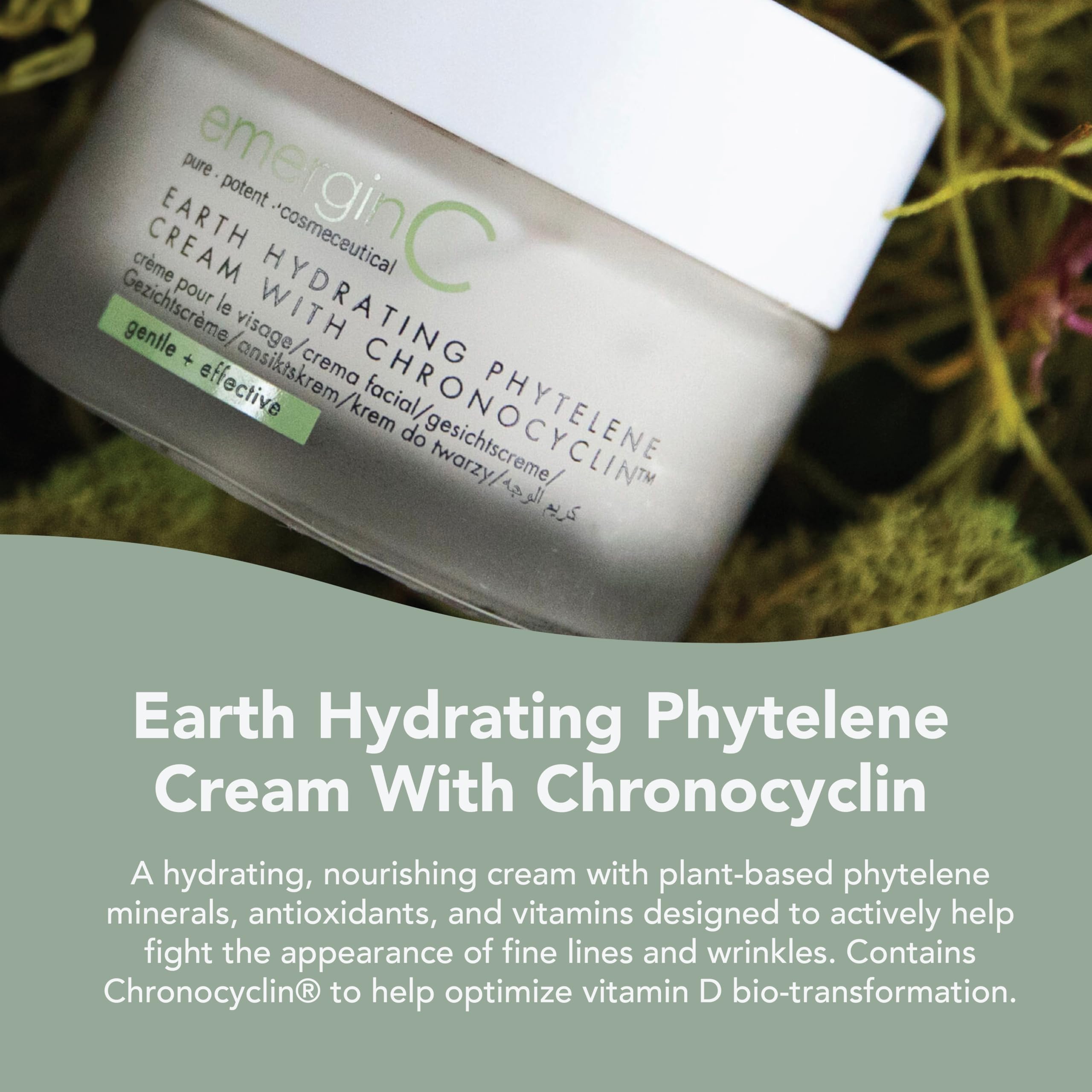 emergin C Earth Hydrating Phytelene Cream | Anti-Aging Moisturizer with Chronopeptides + Multivitamins