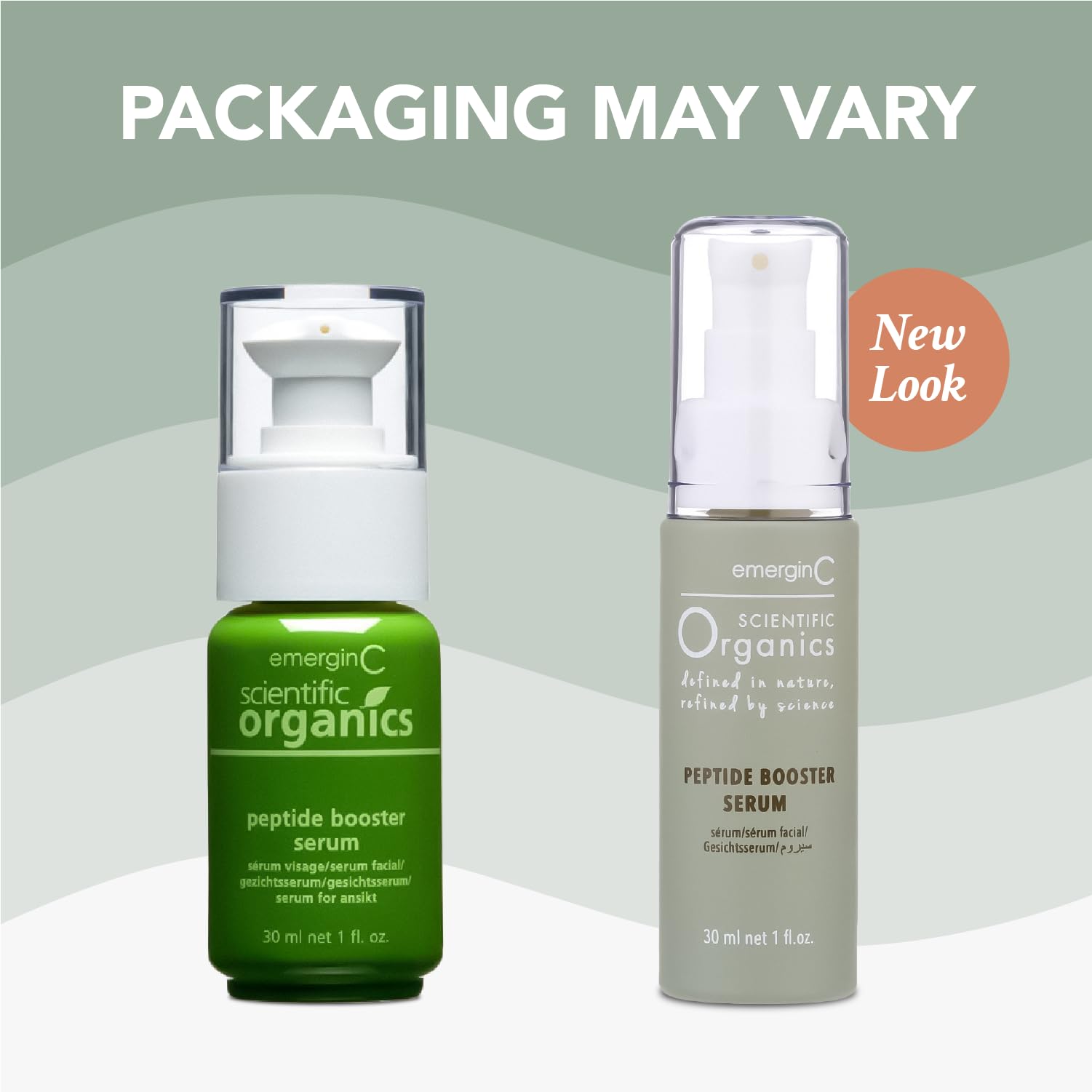 emergin C Scientific Organics Peptide Booster Serum – Hydration with Kombucha & Astaxanthin (1 oz)