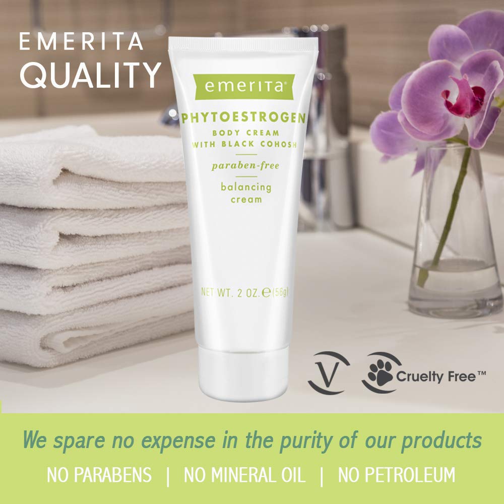 Emerita Phytoestrogen Body Cream – 2 oz | Hydrating Plant-Based Moisturizer