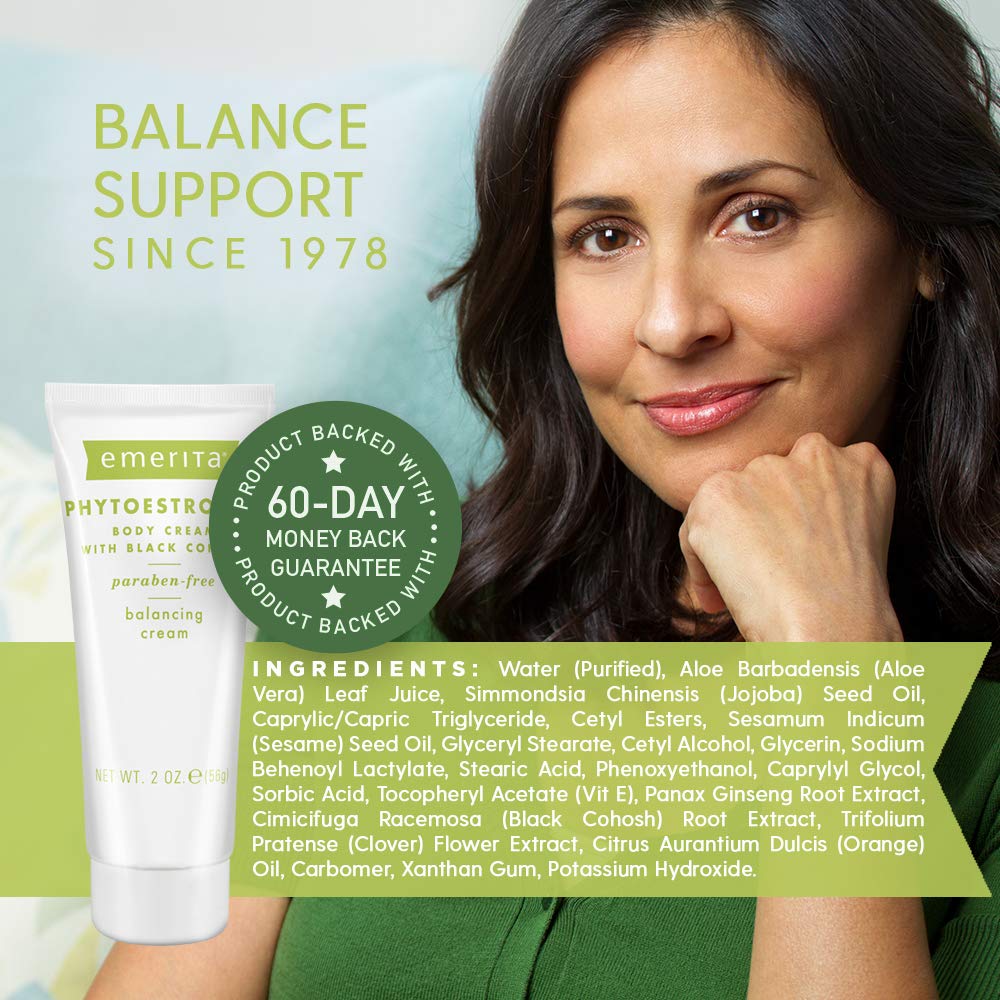 Emerita Phytoestrogen Body Cream – 2 oz | Hydrating Plant-Based Moisturizer
