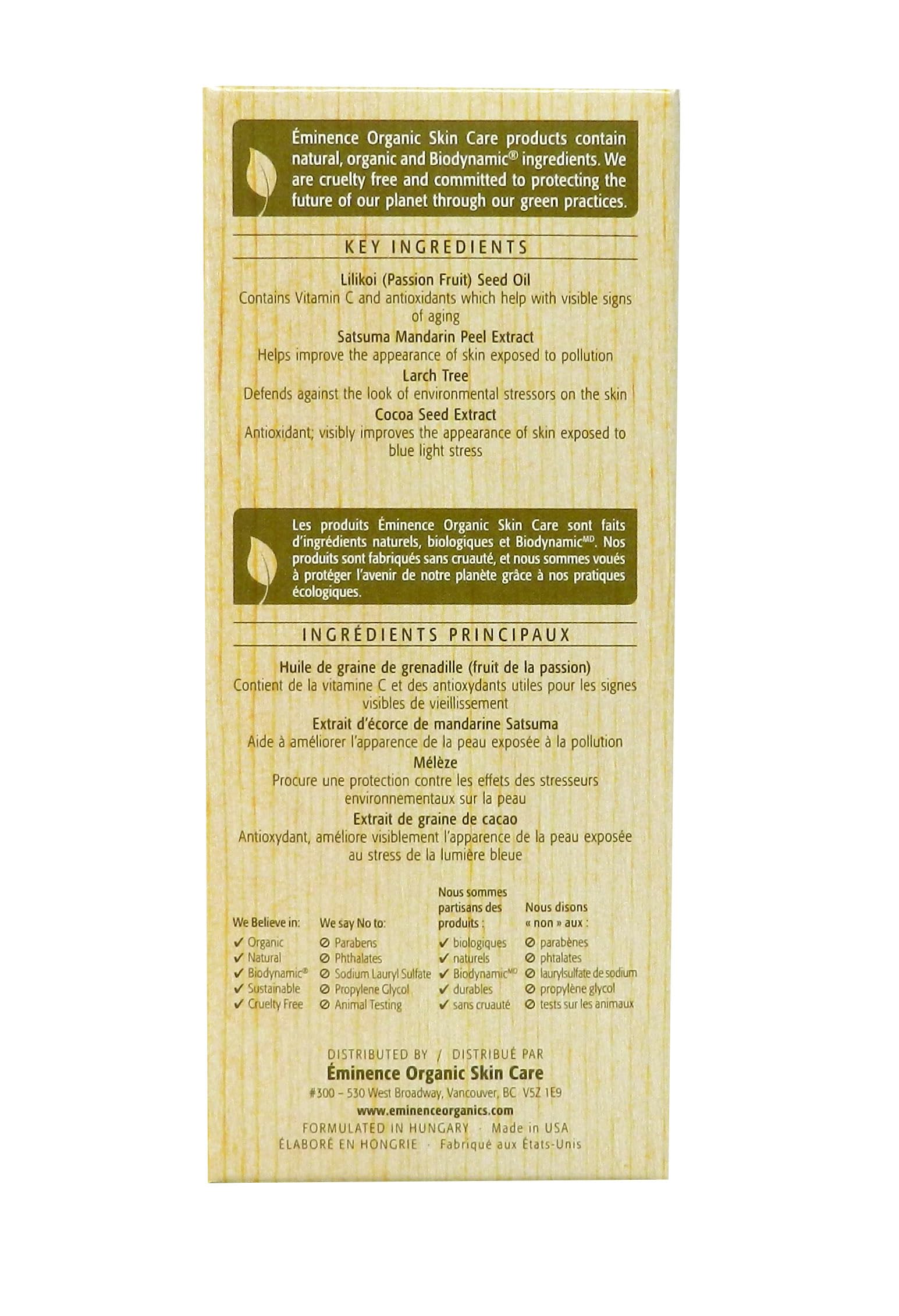 Eminence Lilikoi Daily Defense Moisturizer SPF 40 - Vanilla (2 oz)