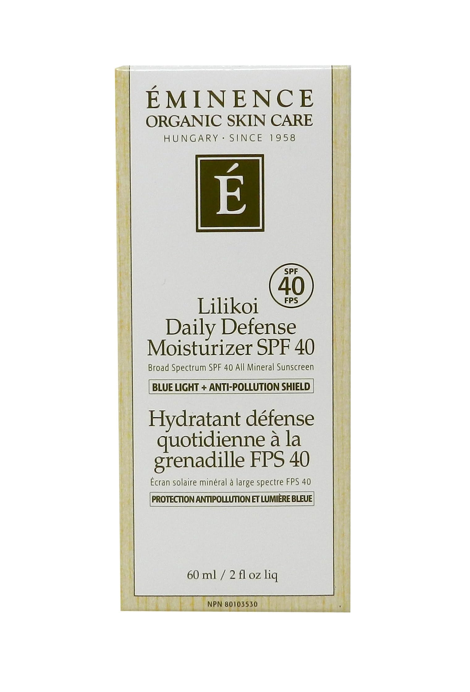 Eminence Lilikoi Daily Defense Moisturizer SPF 40 - Vanilla (2 oz)