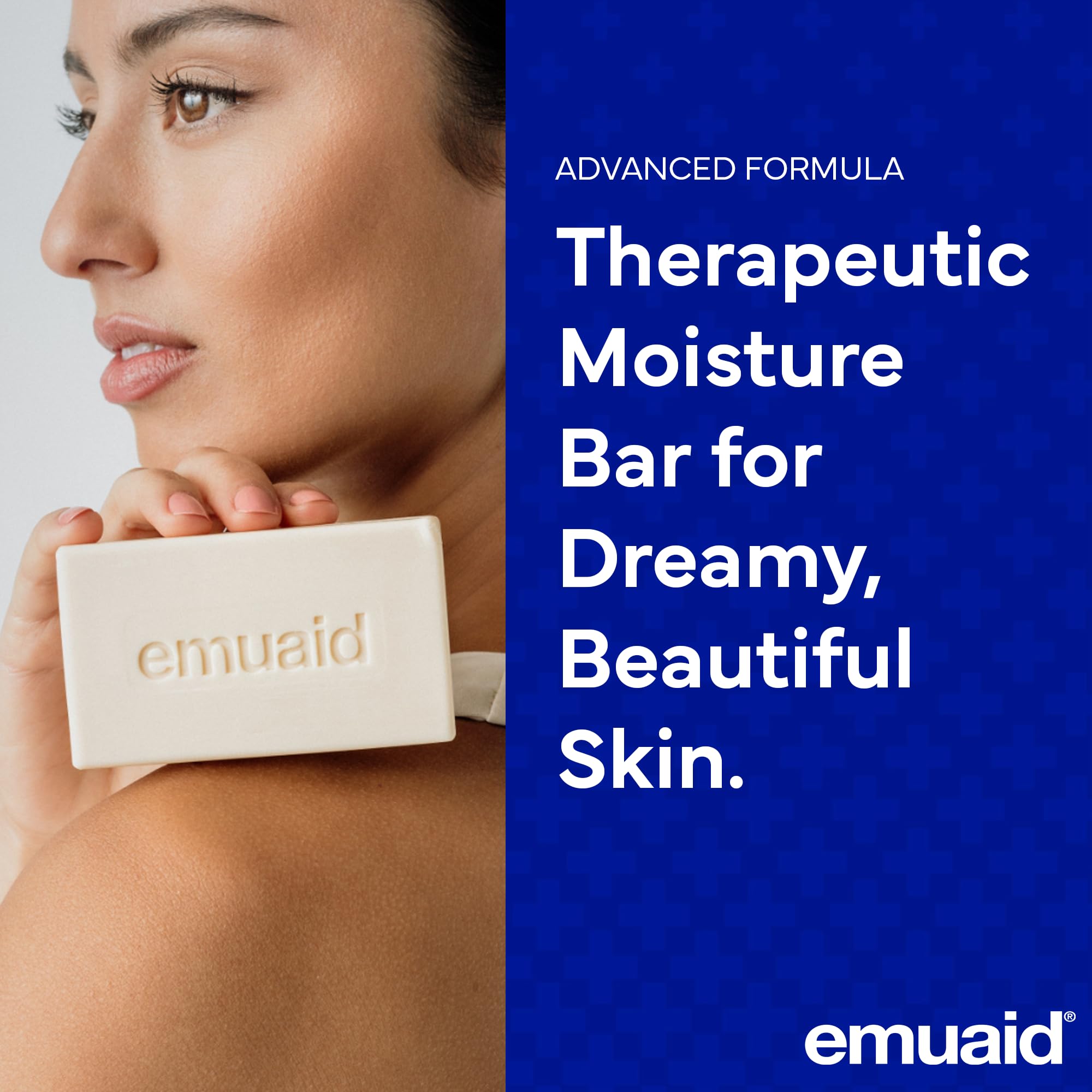 Emuaid Therapeutic Moisture Bar – Medicated Face & Body Cleanser with 5% Emu Oil, Tea Tree & Botanical Oils (5oz)