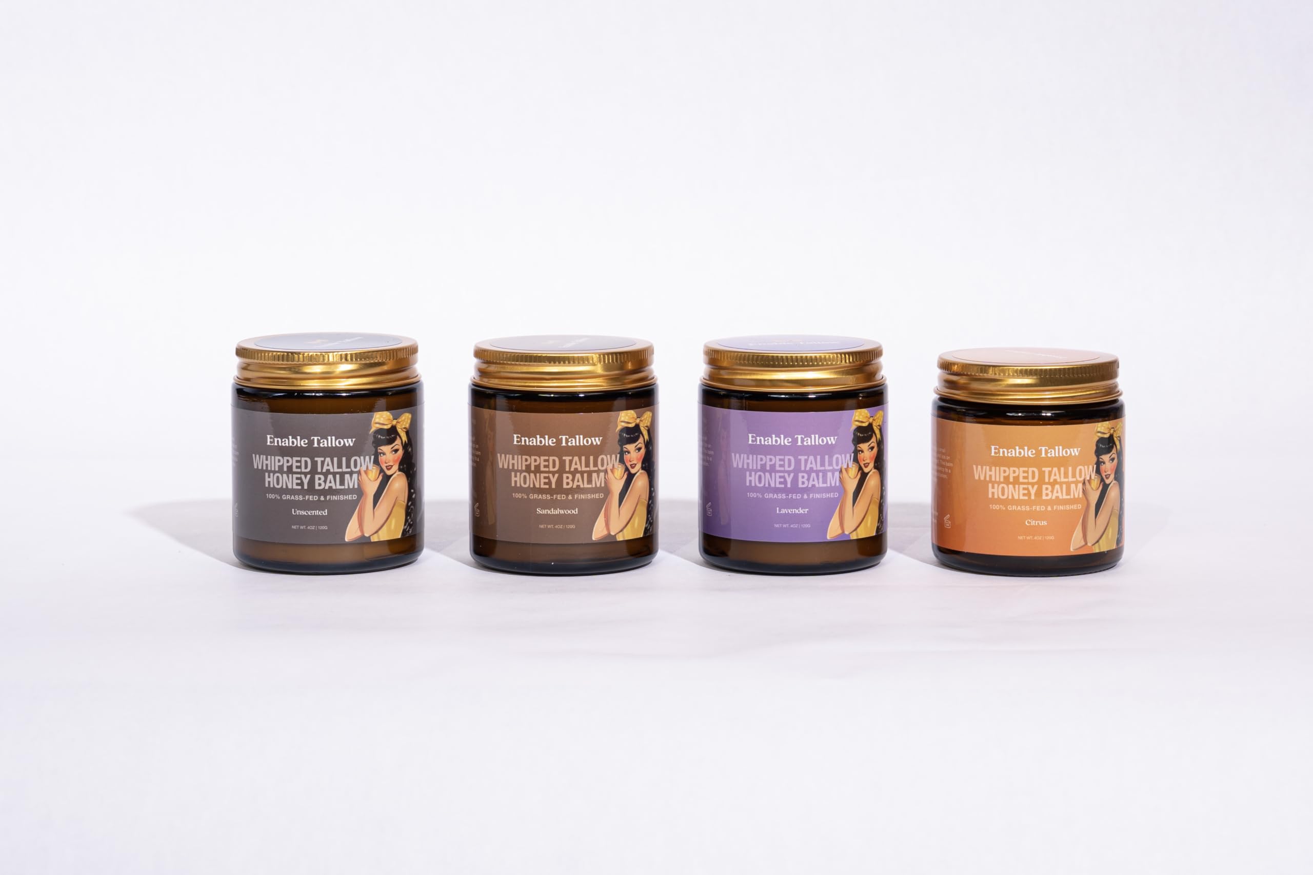 Enable Tallow Face & Body Cream – Whipped Beef Tallow & Manuka Honey, Fragrance-Free, 4oz