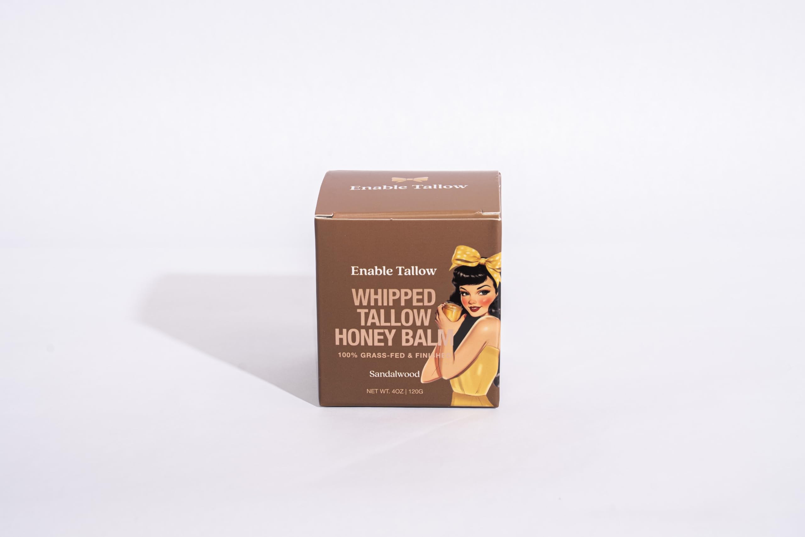 Enable Tallow Face & Body Cream – Whipped Beef Tallow & Manuka Honey Balm for Dry & Sensitive Skin, 4oz