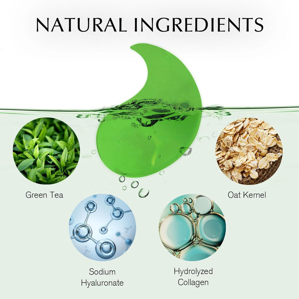 Enaskin Naturals Under Eye Patches – 60 Pairs Green Tea Gel Masks (2-Pack)