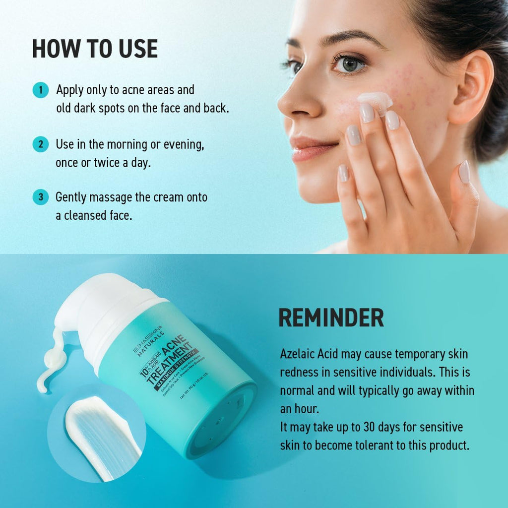 Enaskin Naturals Salicylic Acid Acne Spot Treatment - 2% SA for Cystic & Hormonal Acne | Face, Body & Back, 1.8 oz