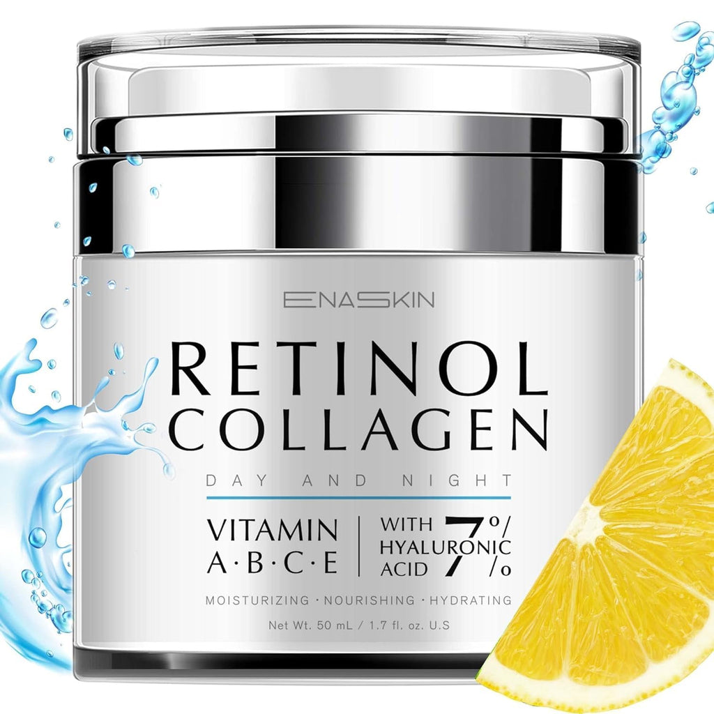 EnaSkin Retinol Anti-Aging Face Moisturizer – 2% Retinol, 7% Hyaluronic Acid, Collagen Firming – Day & Night Cream, 1.7 fl oz
