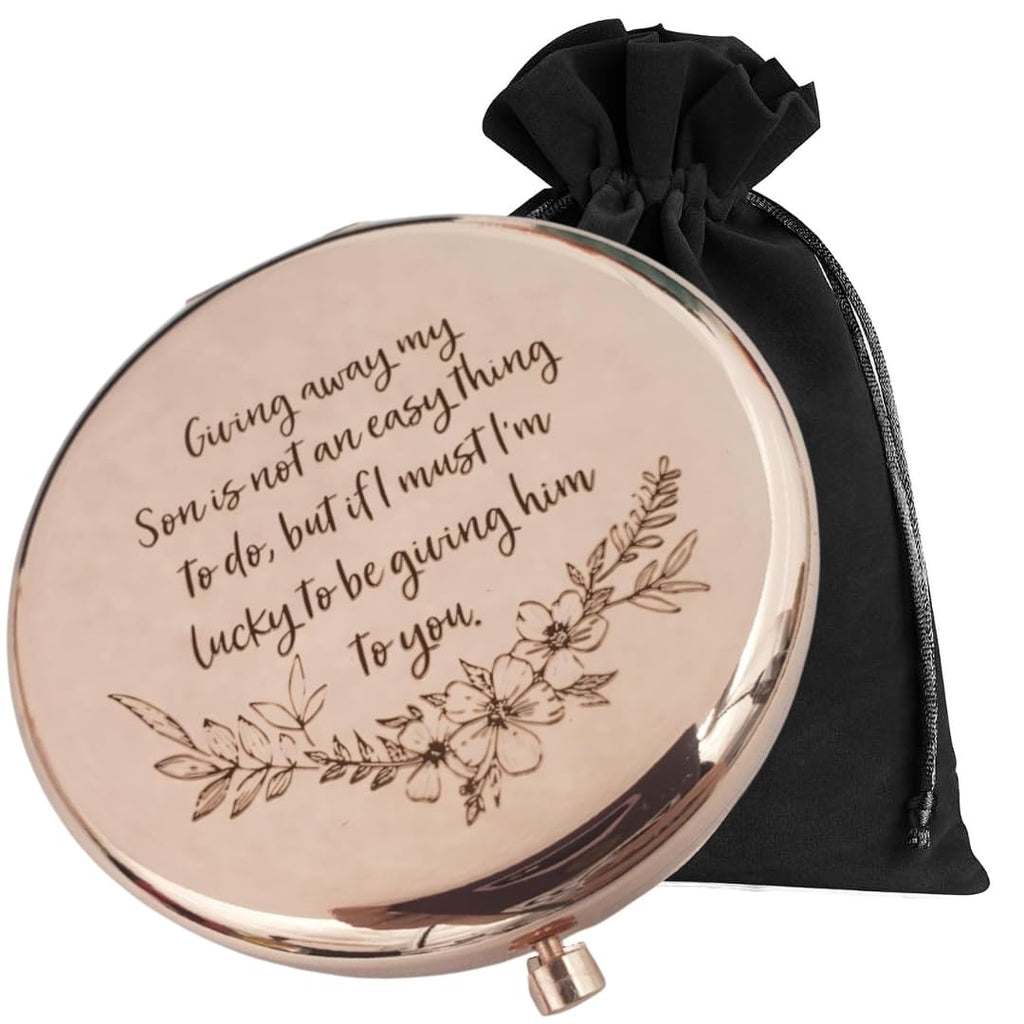 Enduring Gifts Rose Gold Compact Mirror – Bride Gift from Mother-in-Law