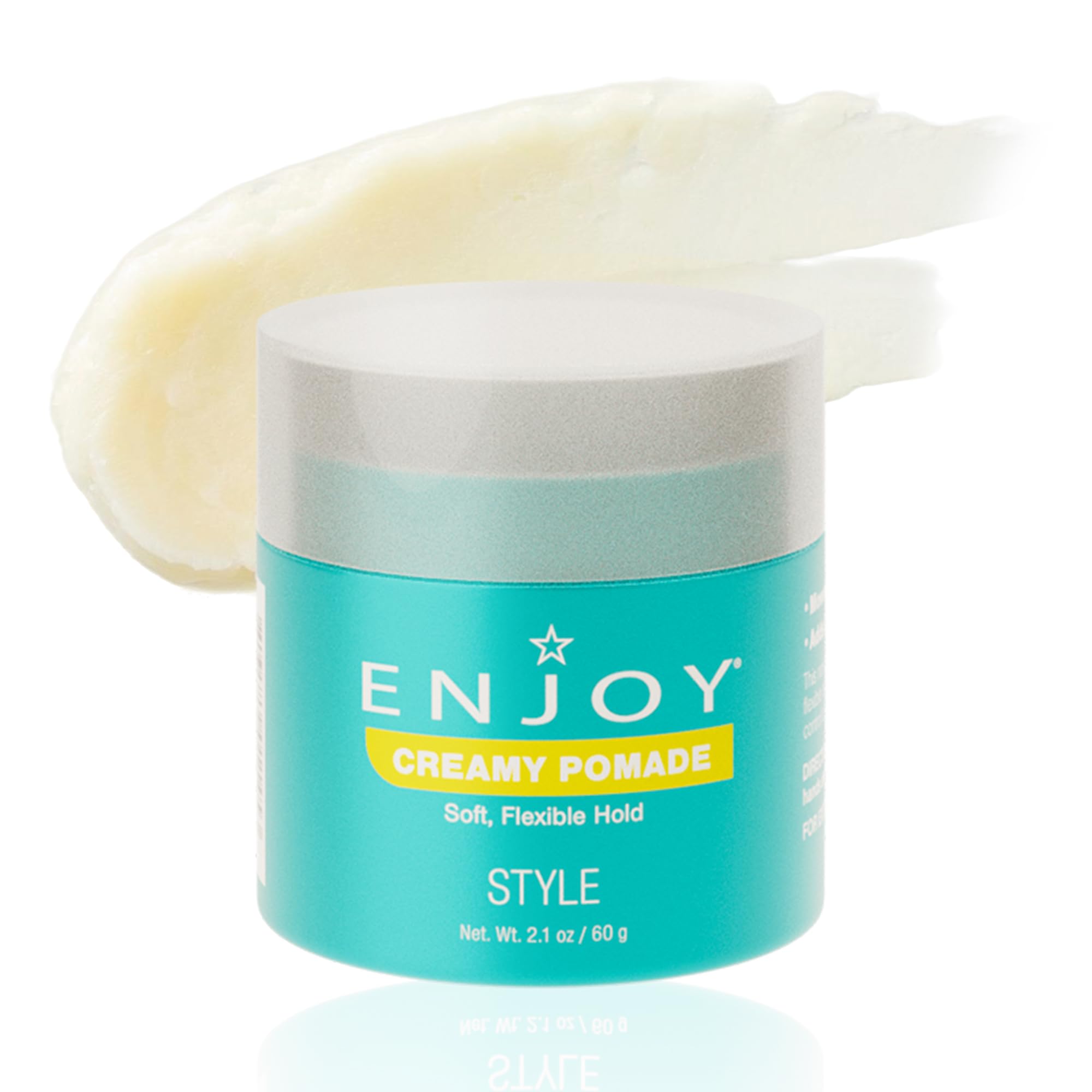 Enjoy Creamy Pomade – Lightweight, Non-Greasy Hold & Natural Shine (2.1 oz)