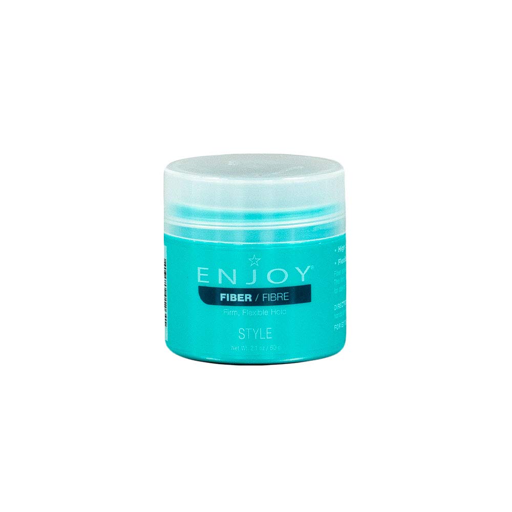 Enjoy Fiber Styling Gel – Firm Flexible Hold, Water-Based, Castor Oil, Color-Safe, 2.1 oz