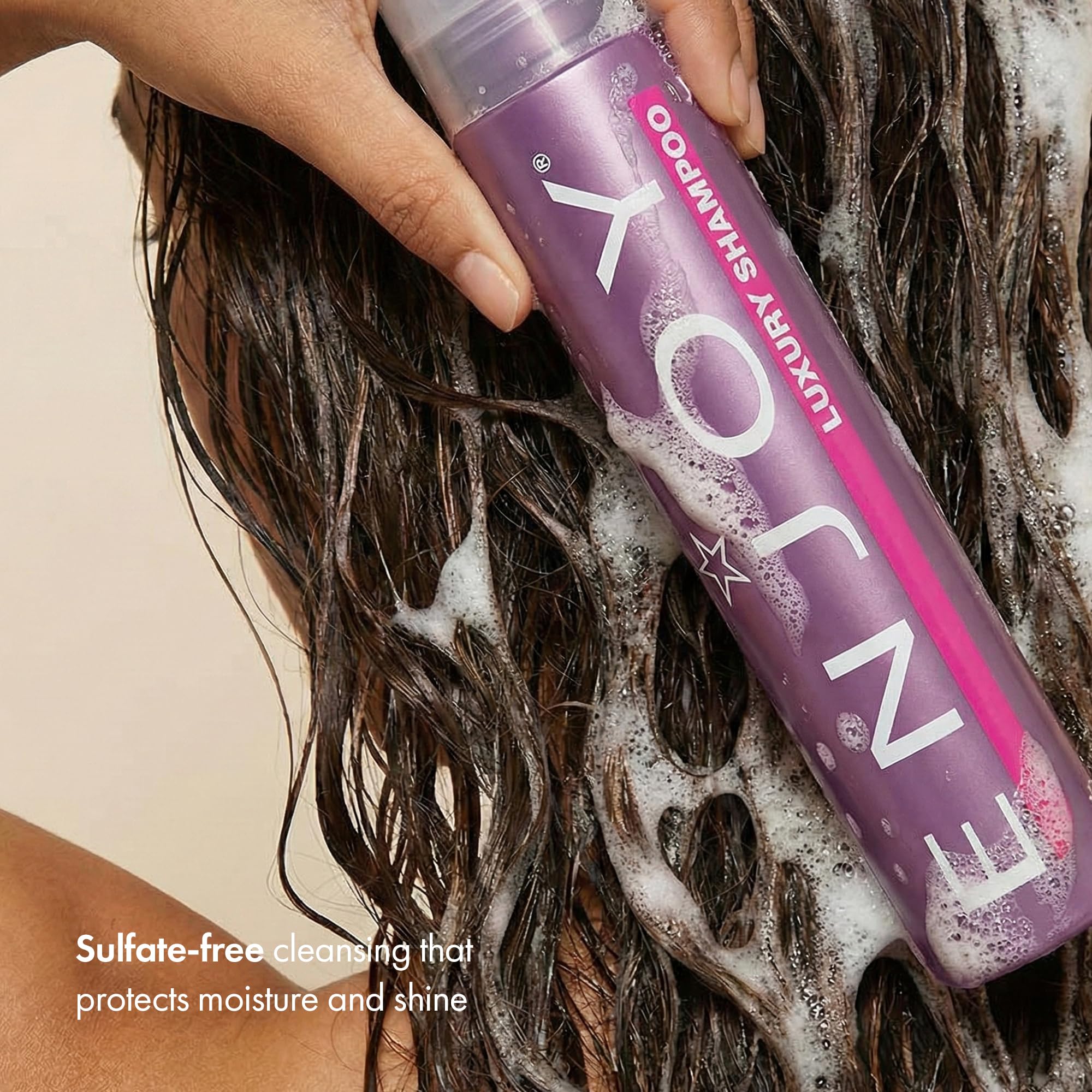 Enjoy Luxury Shampoo & Conditioner – Frizz Control, Moisture for Thick Curly Hair (Sulfate-Free, 10.1 Fl Oz)