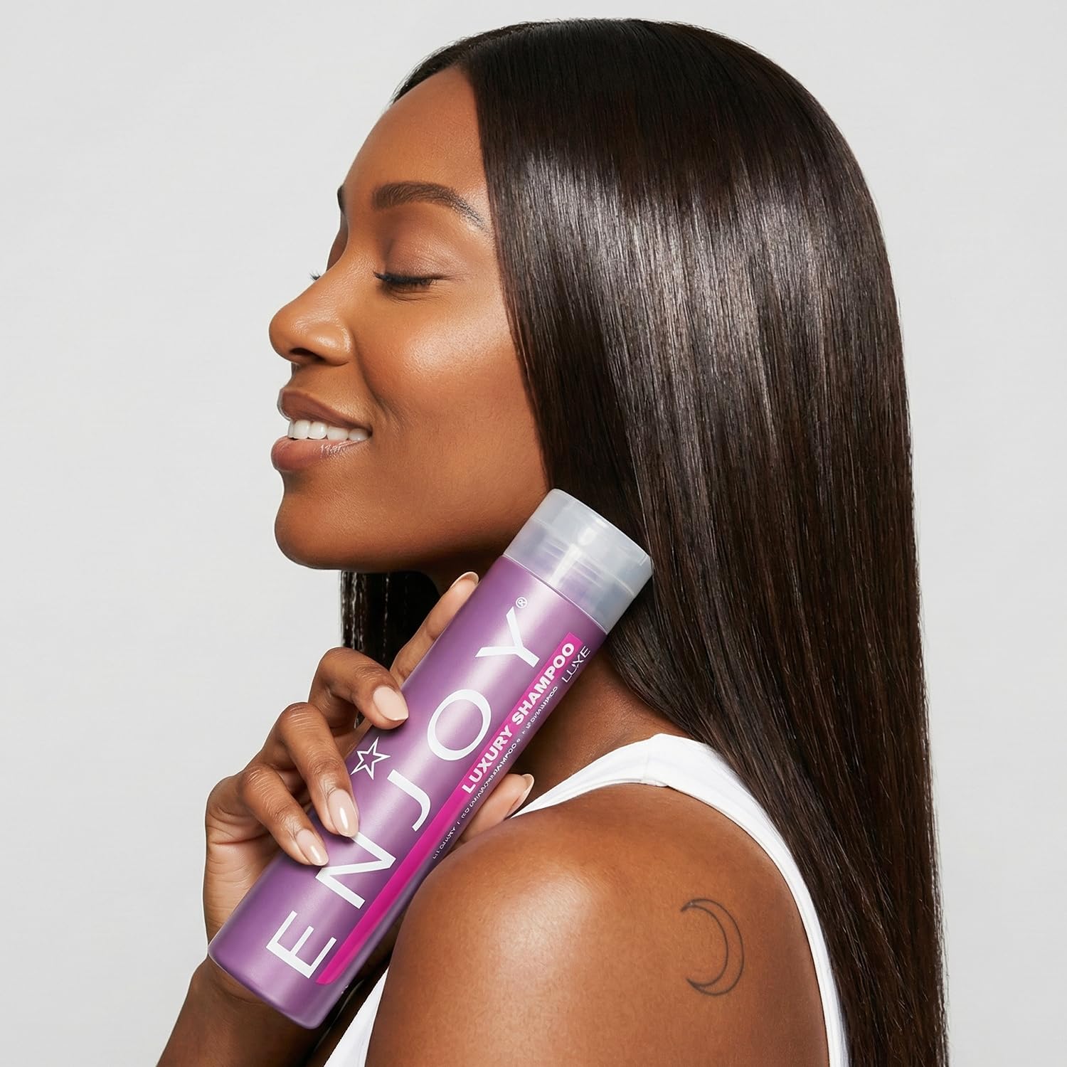 Enjoy Luxury Shampoo & Conditioner – Frizz Control, Moisture for Thick Curly Hair (Sulfate-Free, 10.1 Fl Oz)