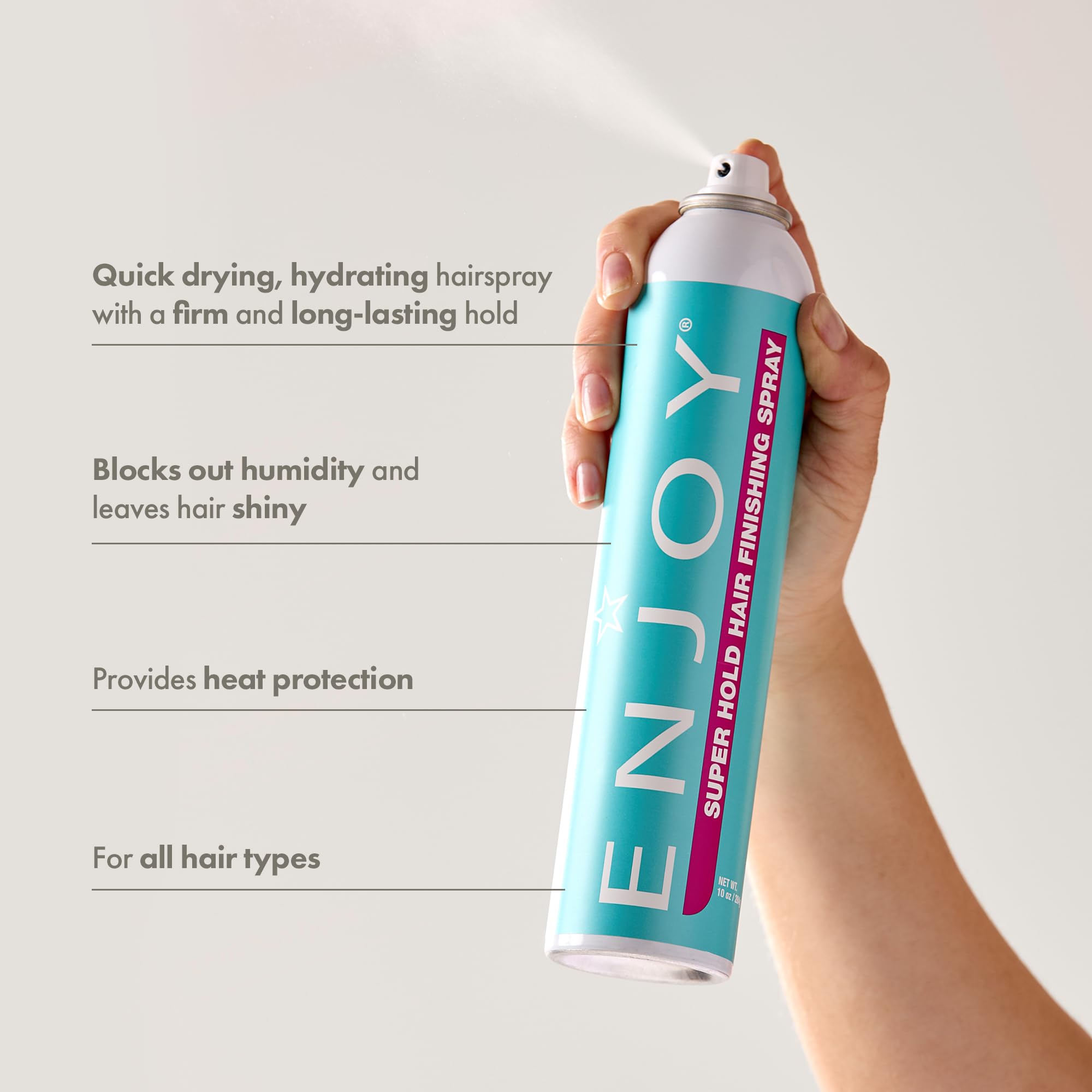 Enjoy Hair Finishing Spray - Quick-Drying, Firm Hold, Color-Safe | 10 oz