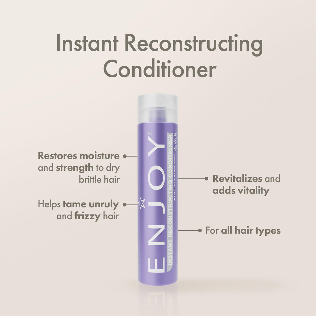 Enjoy Instant Reconstructor Conditioner for Damaged Hair – Lightweight Keratin Amino Acids, Color-Safe, 10 oz