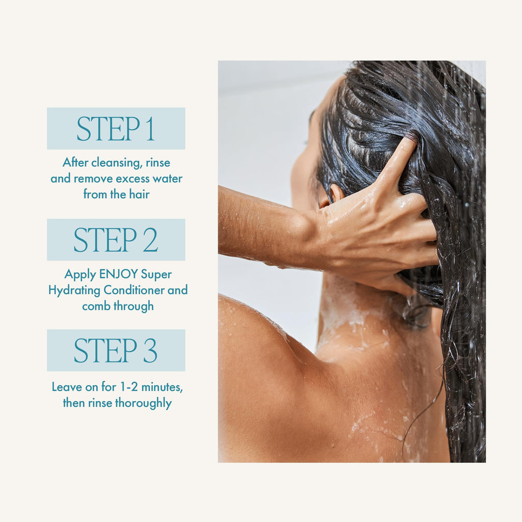 ENJOY Super Hydrate Conditioner | Deep Hydration for Damaged & Curly Hair – 33.8 fl oz