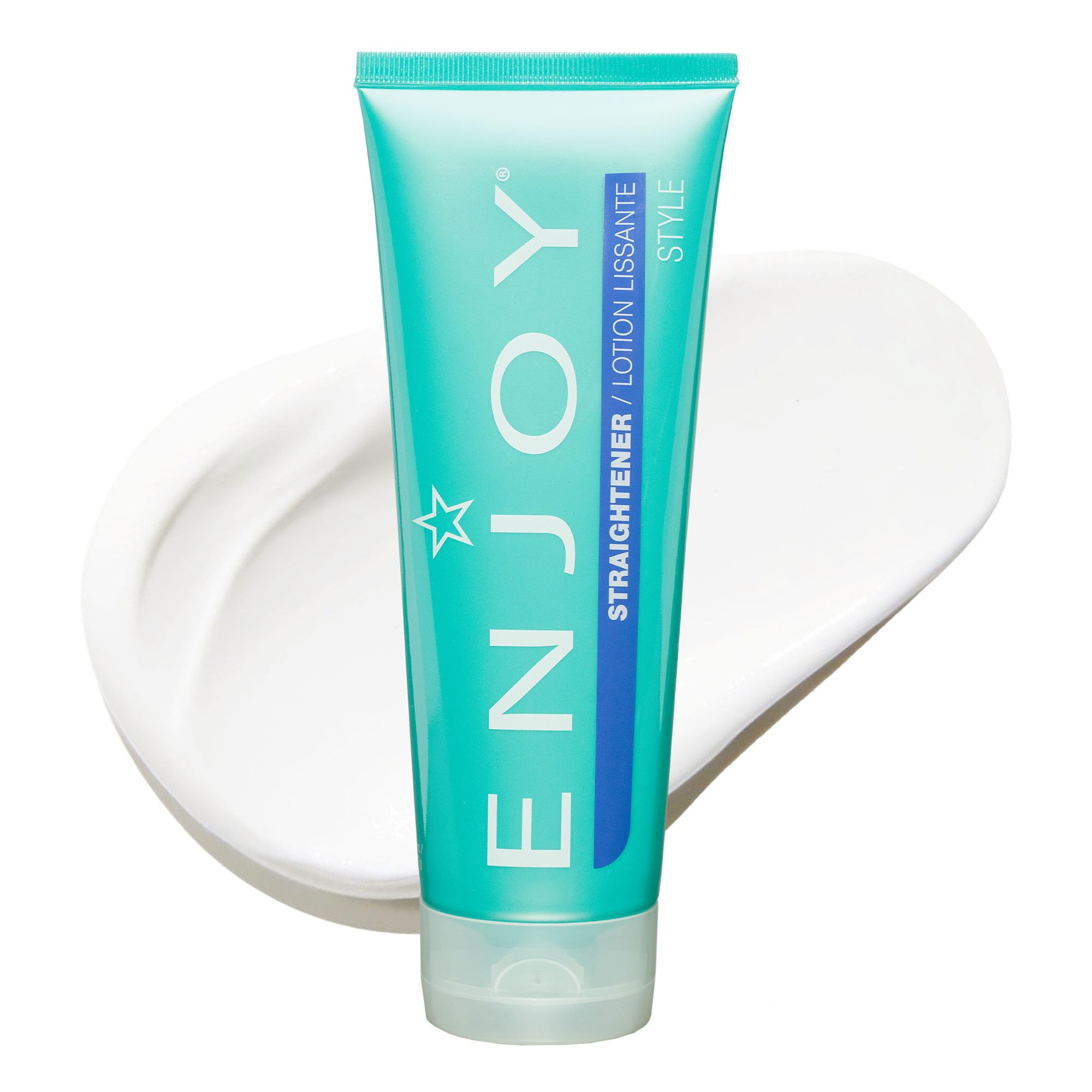ENJOY Straightener 8 Oz – Hair Styling Cream for All Hair Types, Smooth, Straight & Soft