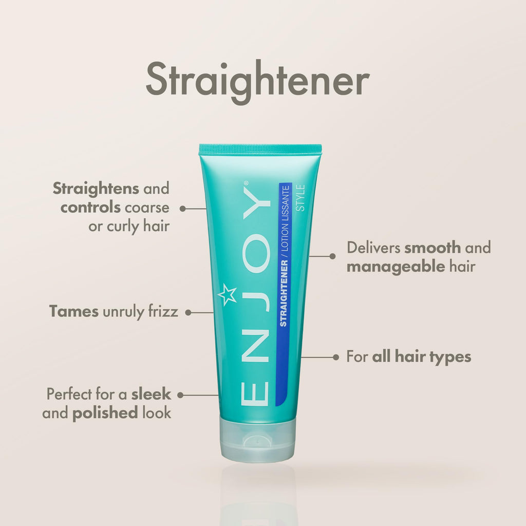 ENJOY Straightener 8 Oz – Hair Styling Cream for All Hair Types, Smooth, Straight & Soft