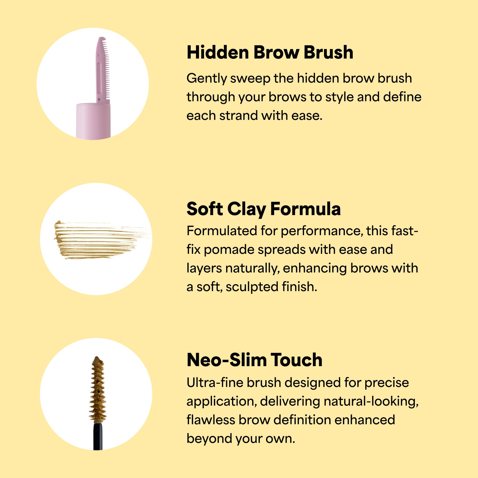 ENTROPY MAKE UP Tough Brow Finisher – 2-in-1 Brow Tint Mascara with Built-In Comb (Oatmeal)
