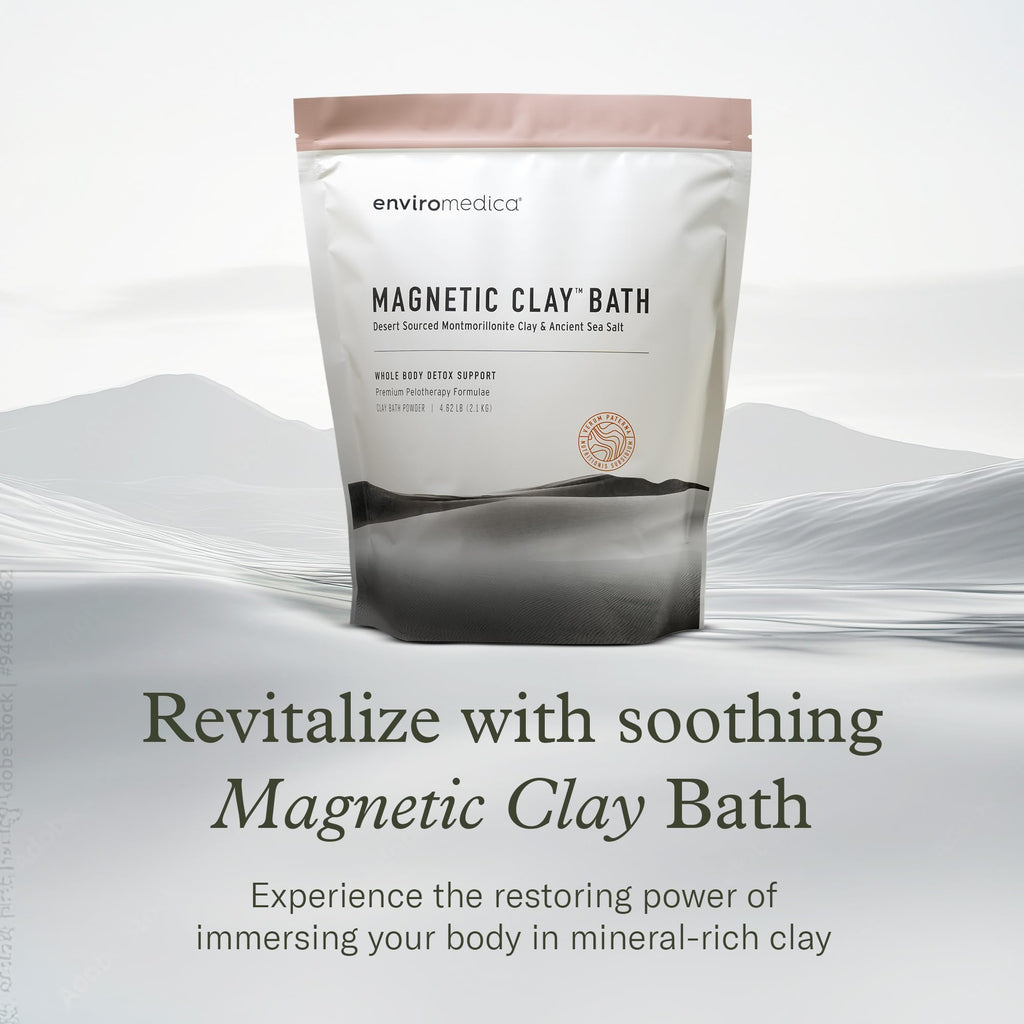 Enviromedica Magnetic Bentonite Clay Bath – 500g with Himalayan Salt | Purifying Bath Soak, Body & Face