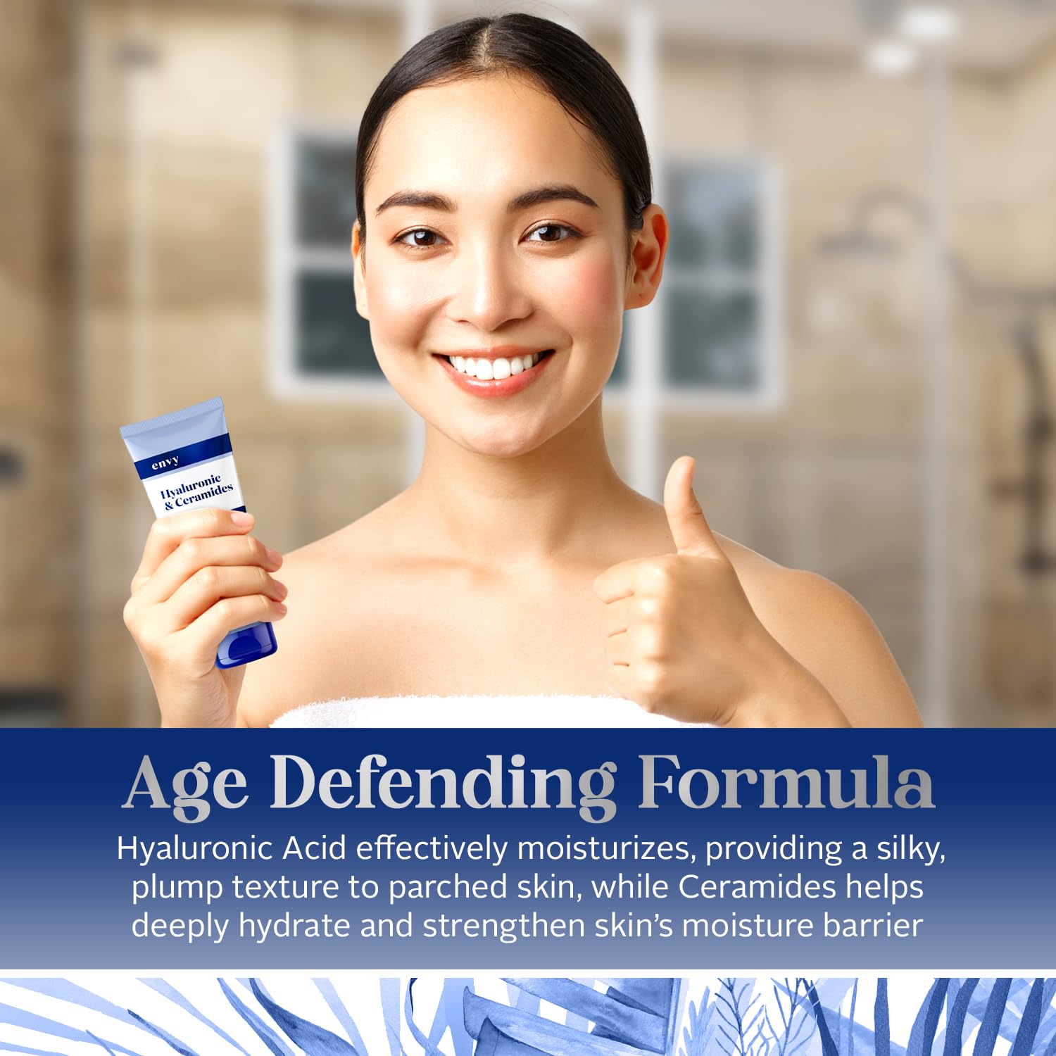 Envy Facial Cleanser with Hyaluronic Acid & Ceramides – Hydrating & Radiance-Boosting