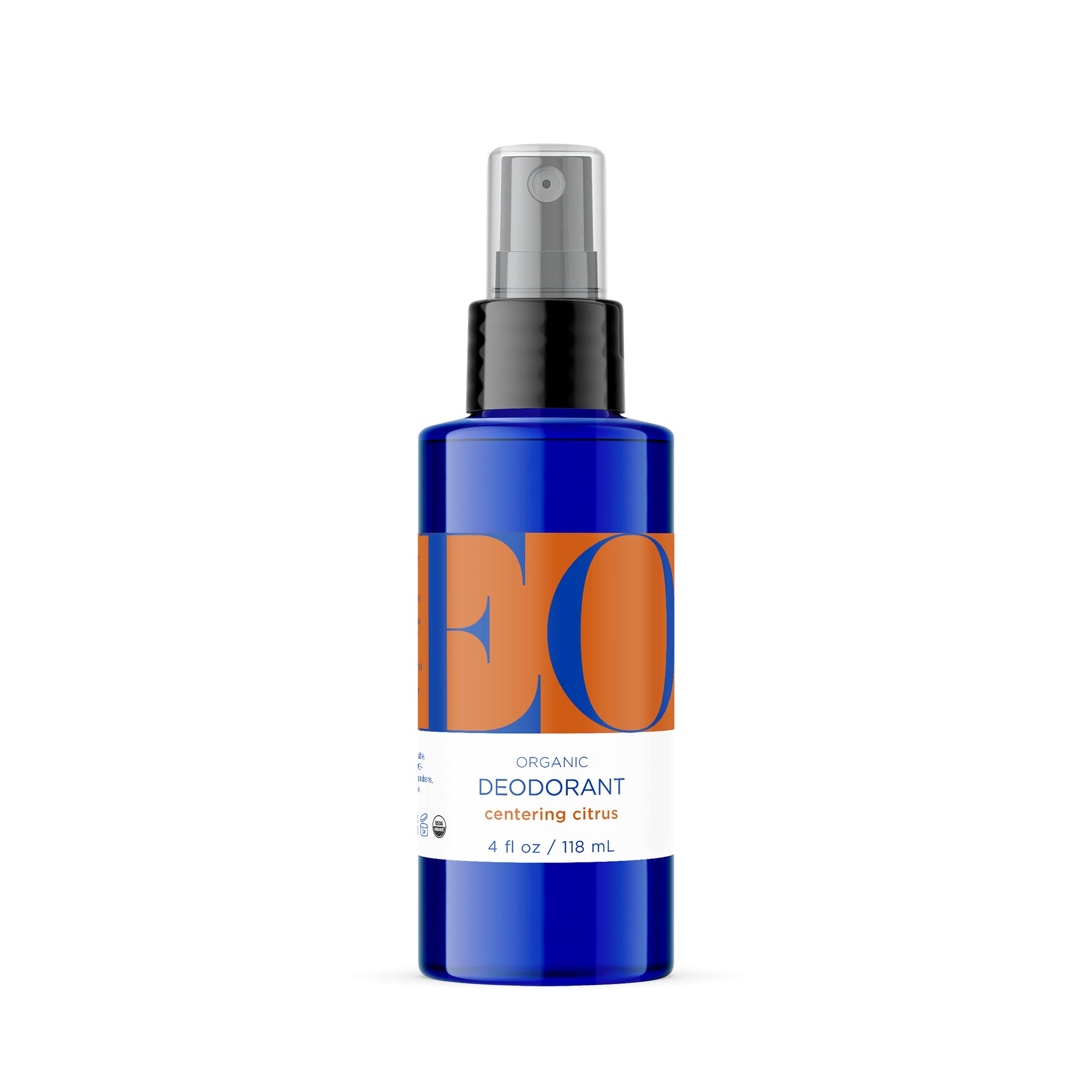 EO Organic Deodorant Spray Citrus - 4 oz | Plant-Based, Aluminum-Free