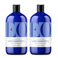 EO French Lavender Liquid Hand Soap Refill — 32 oz x 2, Organic Plant-Based Cleanser with Essential Oils