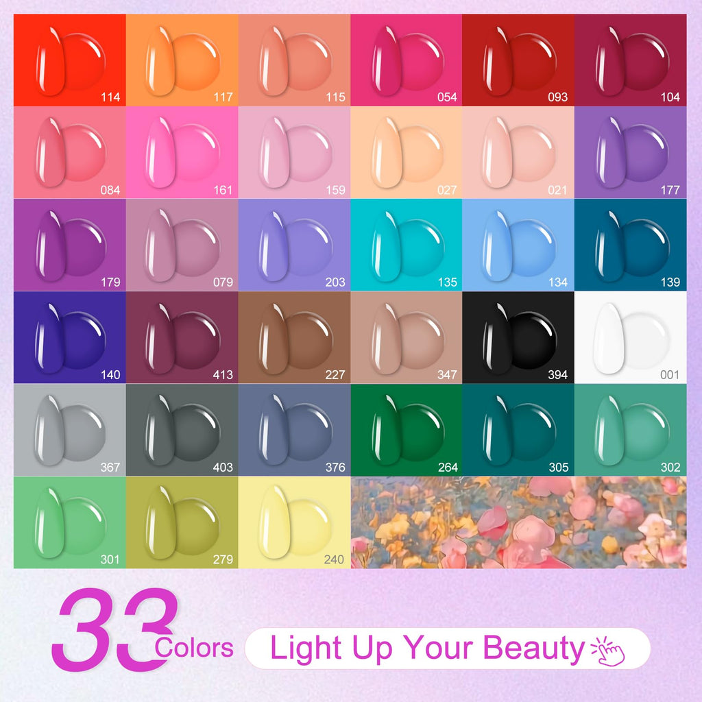 eodci 33 Colors Gel Nail Polish Kit with 168W Lamp – All-in-One Home Salon