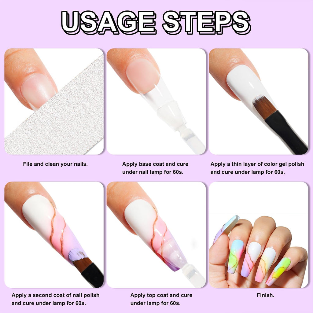 EODCI Solid Gel Nail Polish Palette – 24 Colors with Brush | Long-Lasting Gel Art Kit