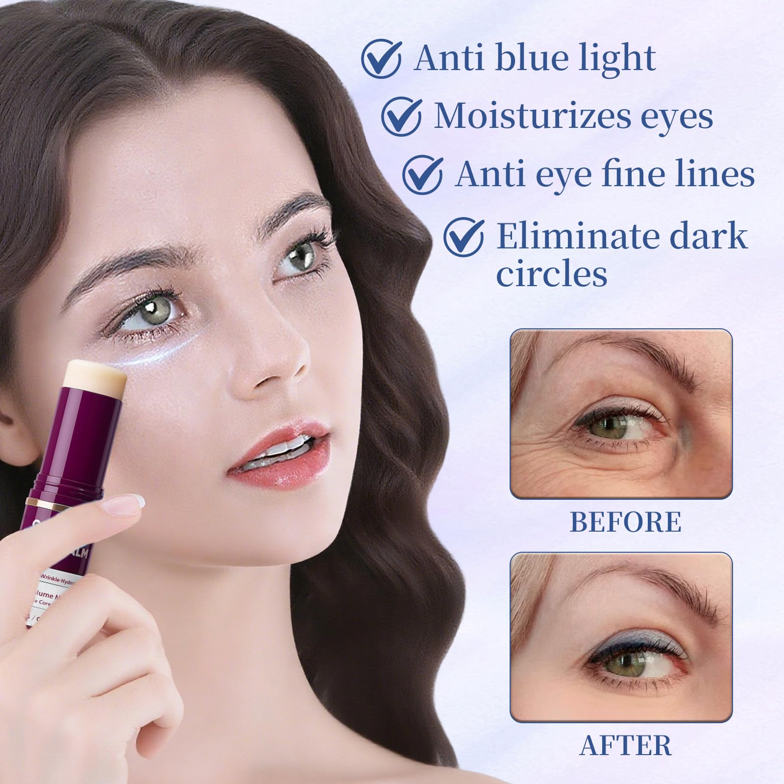 EOIRULA Calcium Multi Balm – 2-Pack Hydrating Wrinkle Core Stick for Face, Eyes & Neck