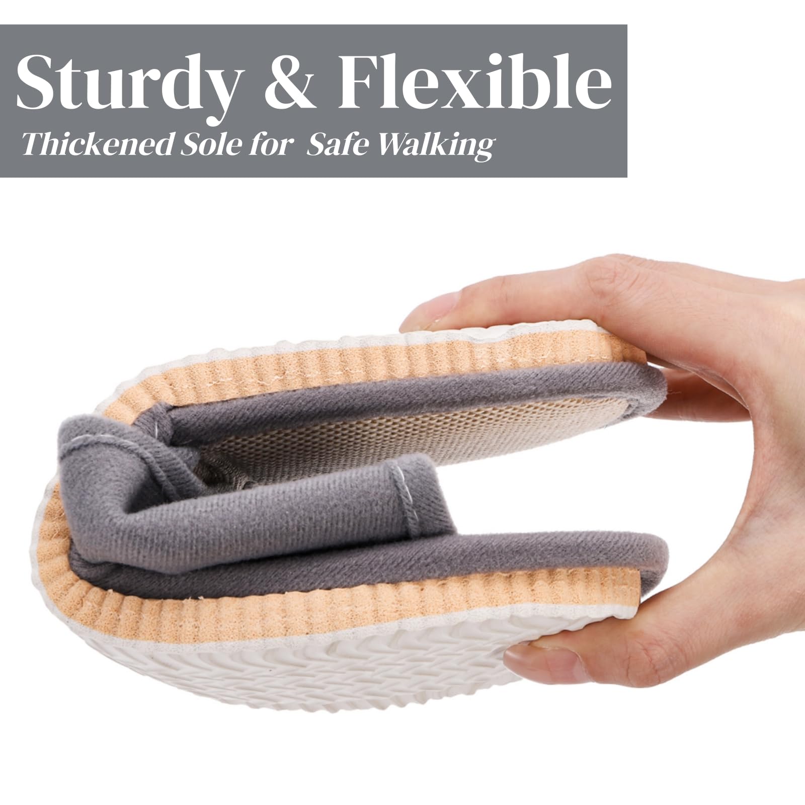 Eorbow 10 Pack Washable House Slippers – Non-Slip Open-Toe Slippers for Guests