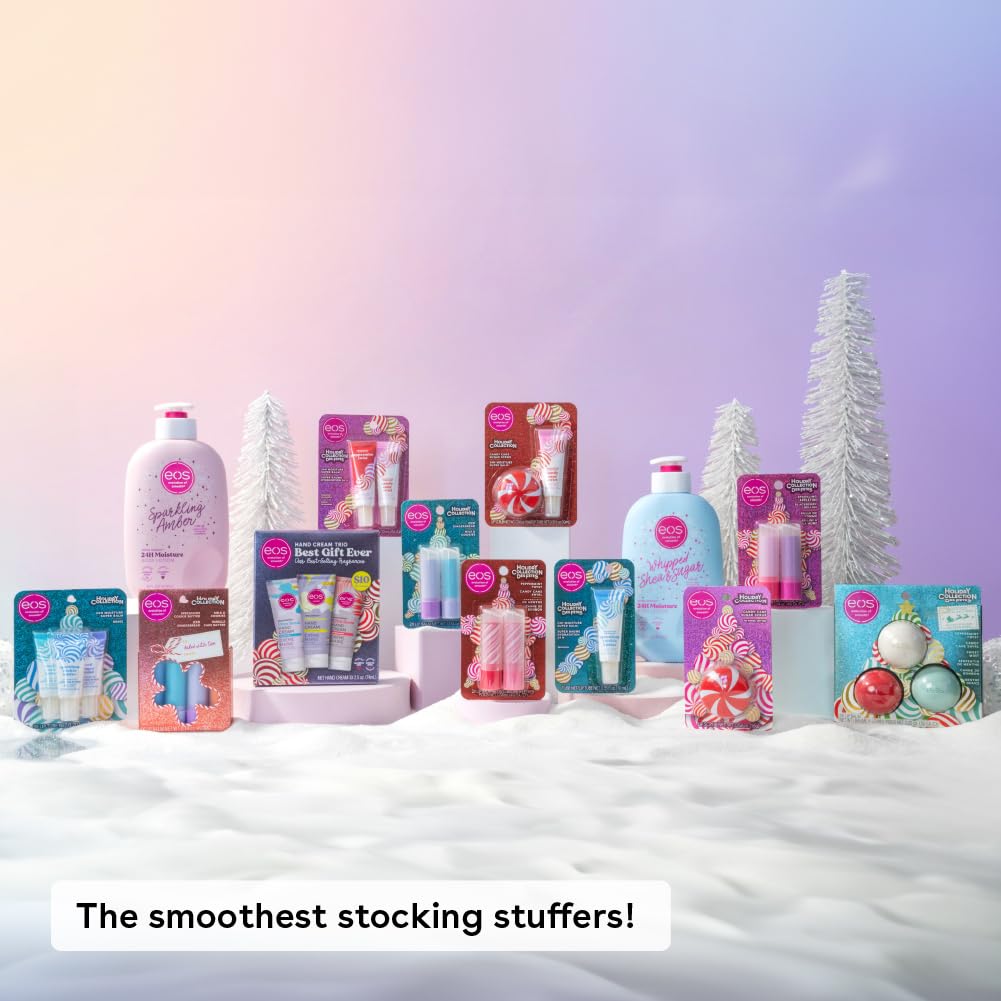 EOS Holiday 24H Mini Super Balm Set — Speculoos, Gingerbread, Vanilla Cake Batter (3 x 0.20 oz)