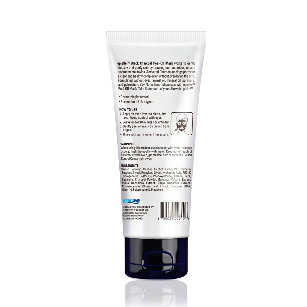 Epielle Black Charcoal Peel Off Mask | Deep Pore Cleansing with Activated Charcoal | 6 fl oz | 2pk