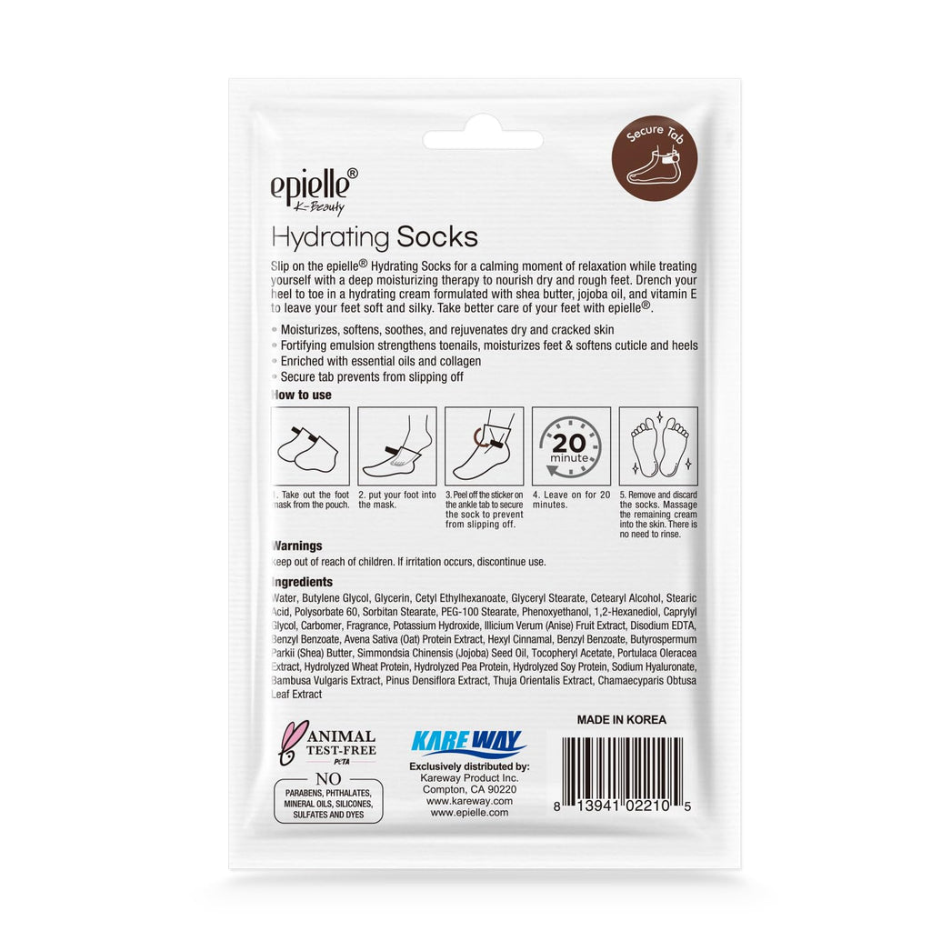 Epielle Hydrating Hand & Foot Masks – Moisturizing Gloves & Socks Spa Kit