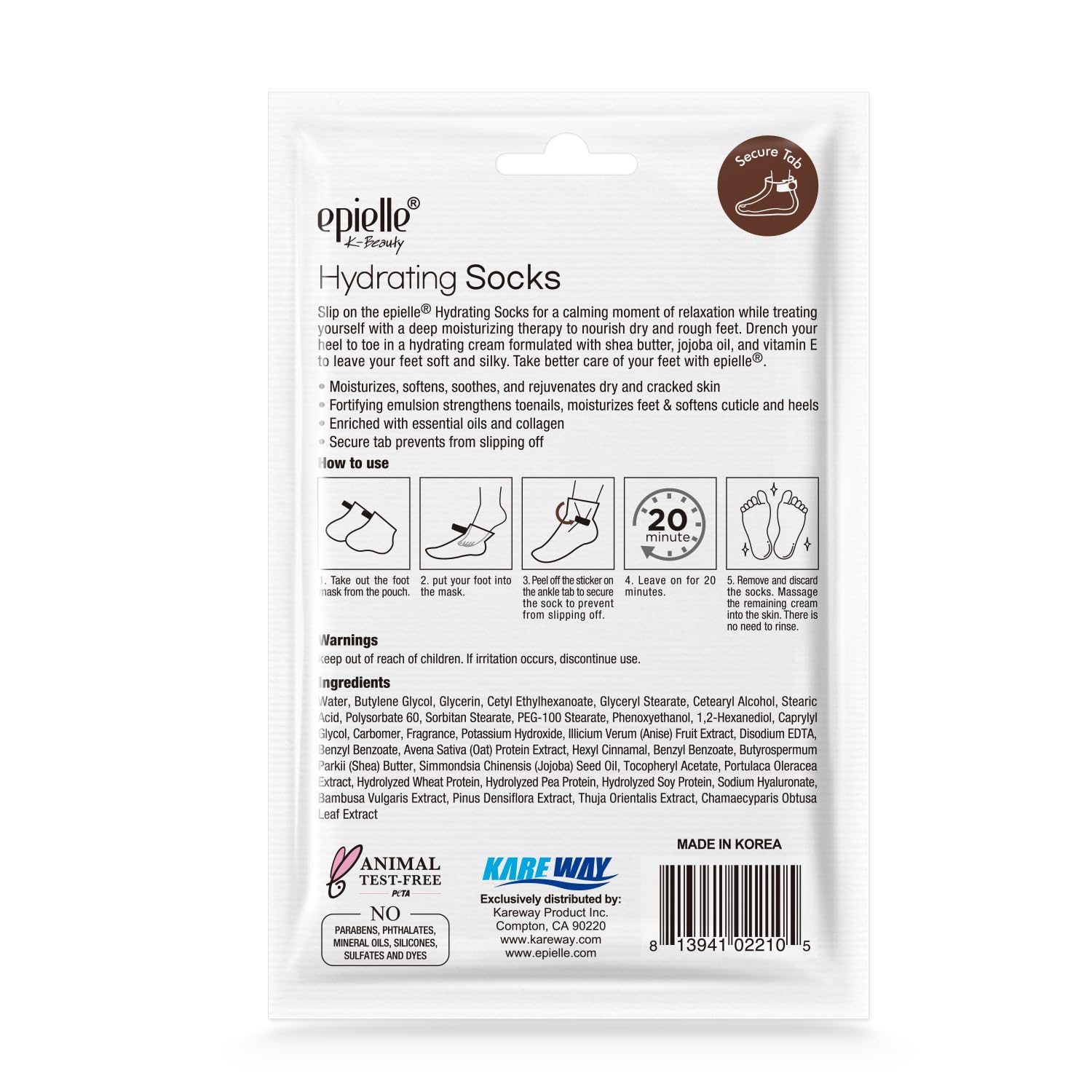 Epielle Hydrating Hand & Foot Masks – Moisturizing Gloves & Socks Spa Kit