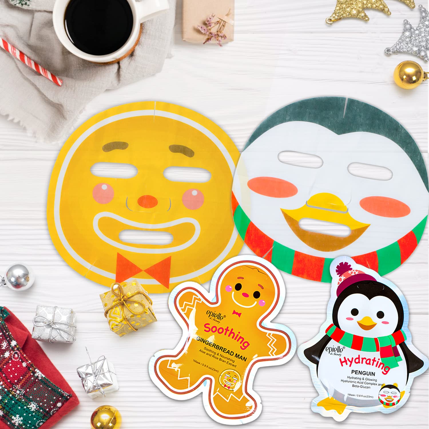 Epielle Holiday Character Mask 12 Pack – Fun Korean Skincare Gift