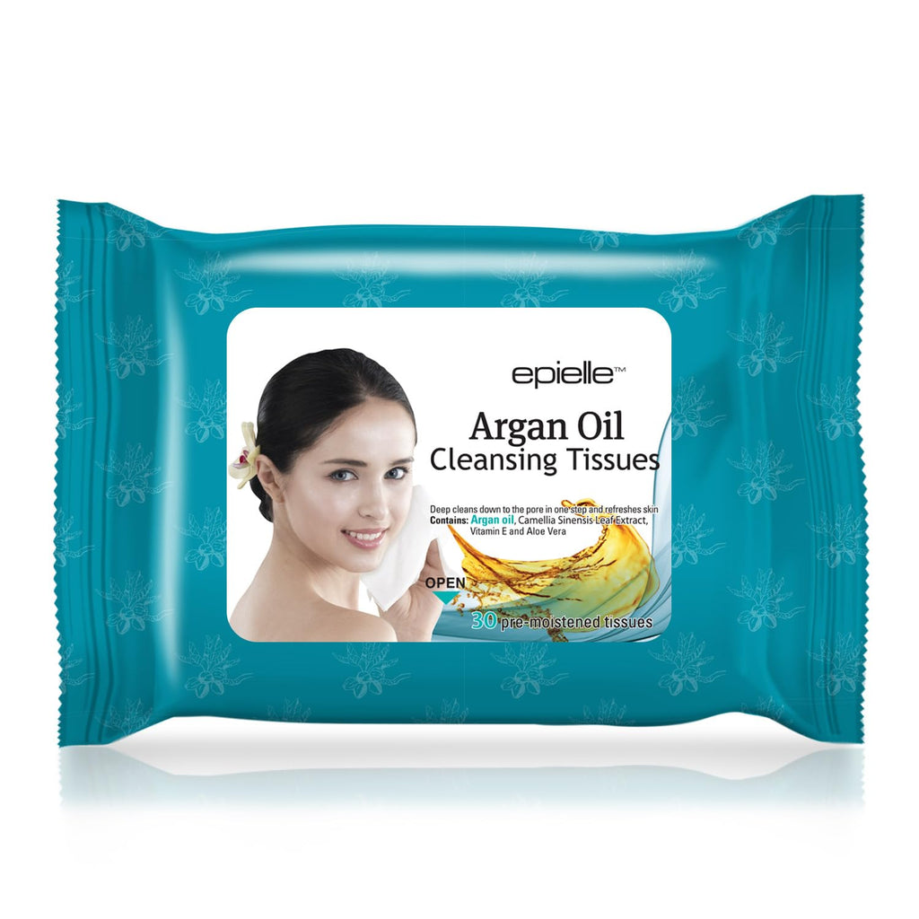 Epielle Makeup Remover Wipes - Gentle Collagen-Infused Cleanser, Remove Waterproof Mascara, Cucumber & Argan Oil, 60 Count (Pack of 4)