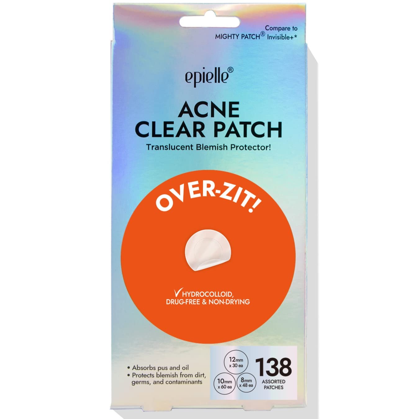 Epielle Over-Zit Acne Clear Patches – 138 Count Hydrocolloid Acne Pimple Patches