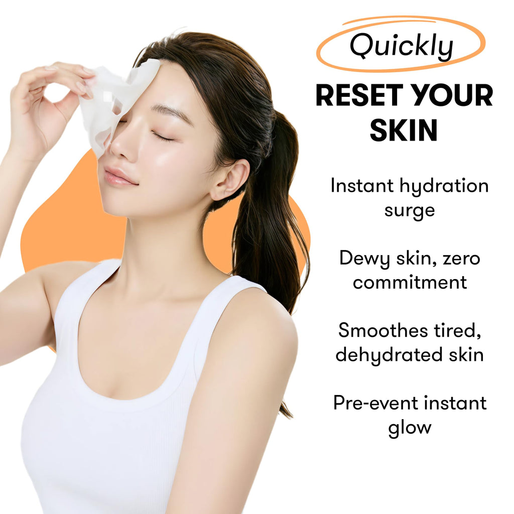 Epielle Vitamin C Korean Face Masks 20 Pack – Brightening Sheet Masks with Niacinamide
