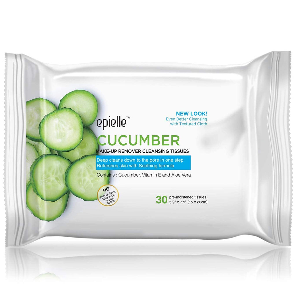 Epielle Makeup Remover Wipes – Remove Waterproof Mascara, Gentle Daily Cleanser (6 Pack, 180 Wipes)