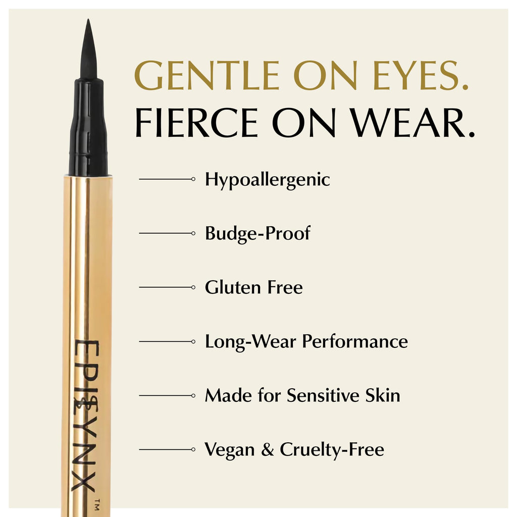 EPILYNX Liquid Eyeliner Gift Set – Hypoallergenic, Waterproof, Vegan, 5 Shades