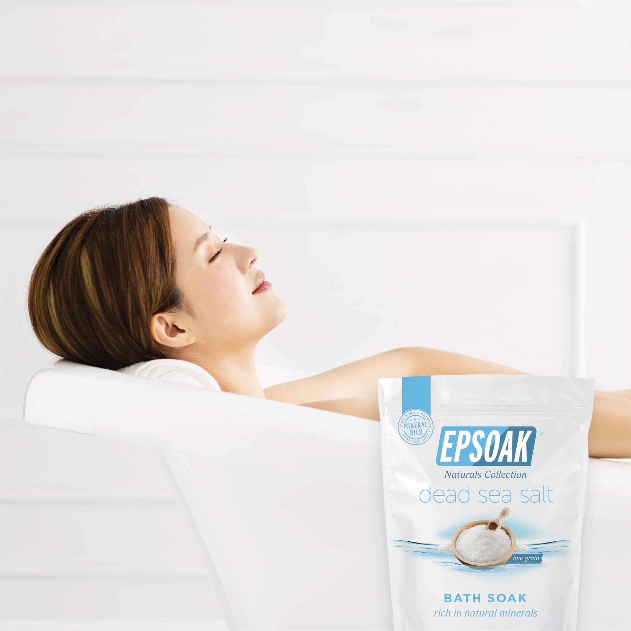 Epsoak Dead Sea Salt - 2 lb Fine Grain | Pure Mineral Bath Salt