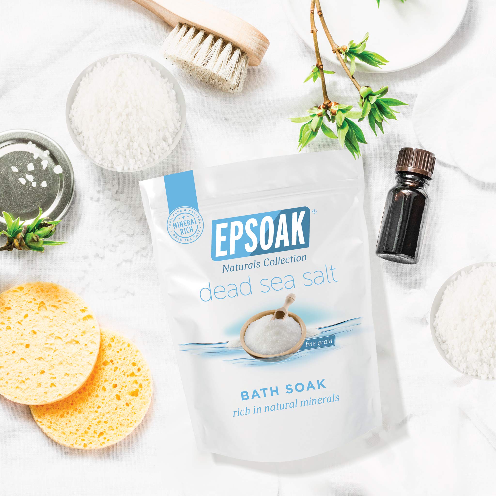 Epsoak Dead Sea Salt - 2 lb Fine Grain | Pure Mineral Bath Salt